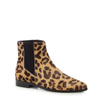 J by Jasper Conran Black leopard print Chelsea boots